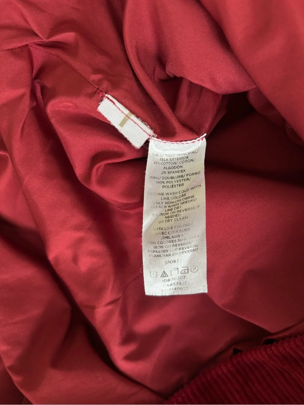 LOFT Corduroy Mini Skirt Deep Red Size 6